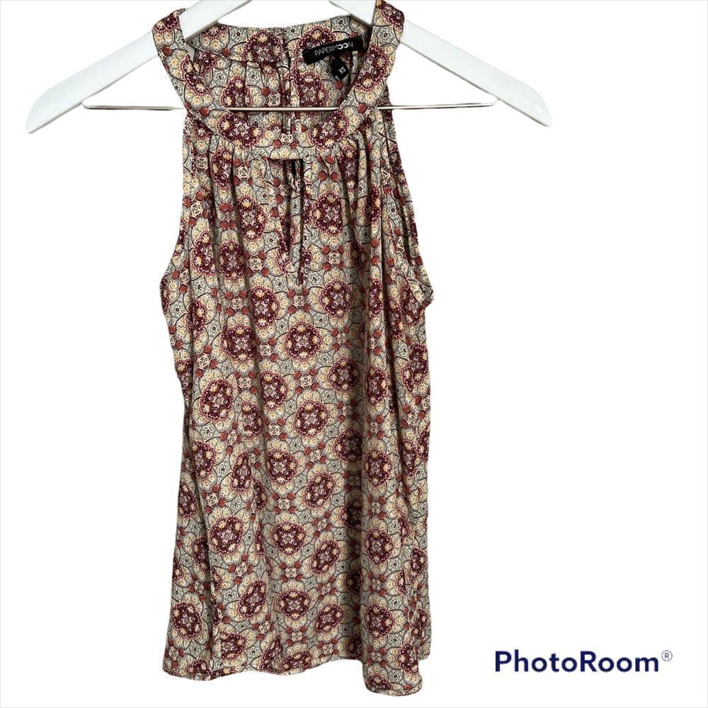 Stitch Fix Papermoon Top Womens XS Boho Sleeveless Halter Blouse